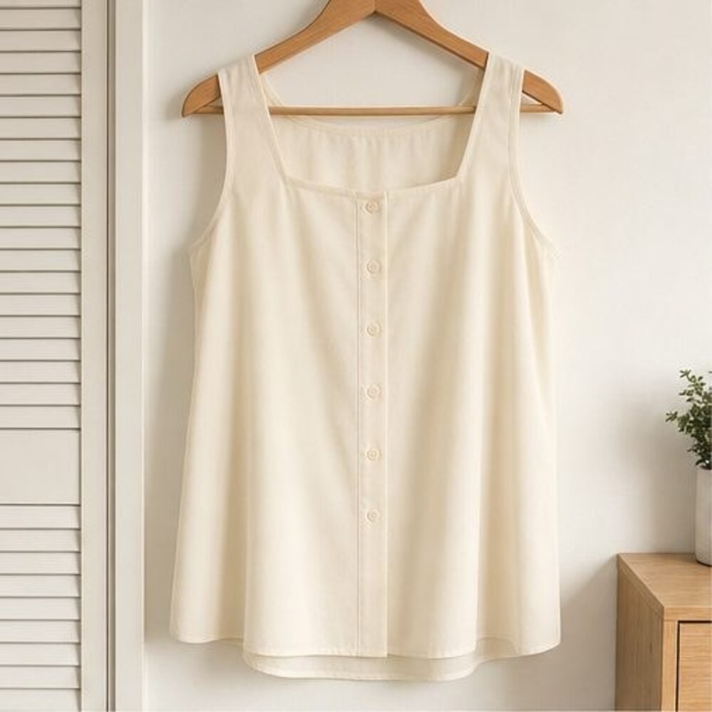 Cream Peplum Top